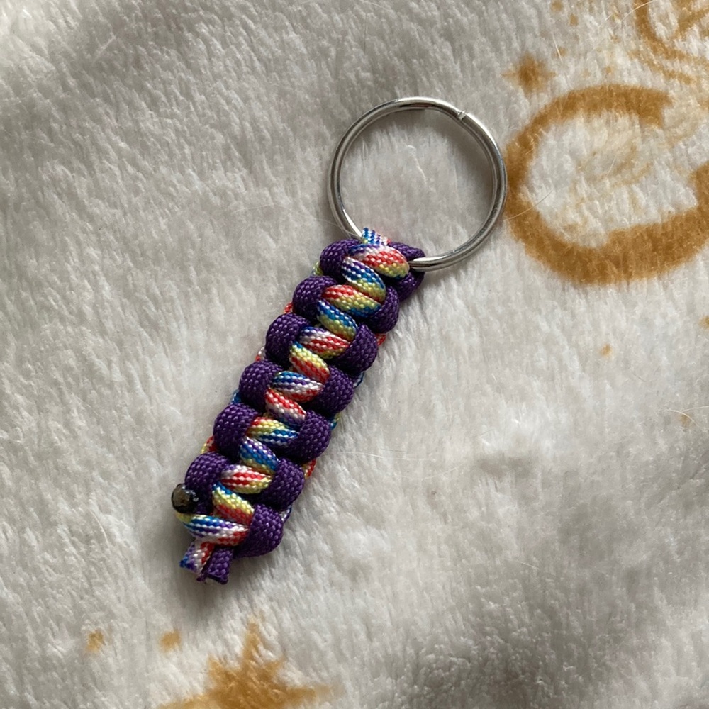 Handmade shoelace keychain